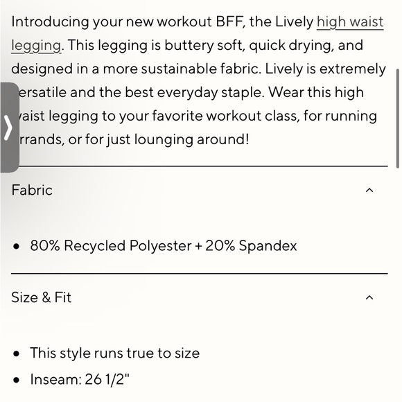 Frankies Bikinis Lively Legging (M) *NWT* - Picture 6 of 9